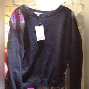 NEW! Rare Gold and Silver Paris BohonAngel bead sweatshirt